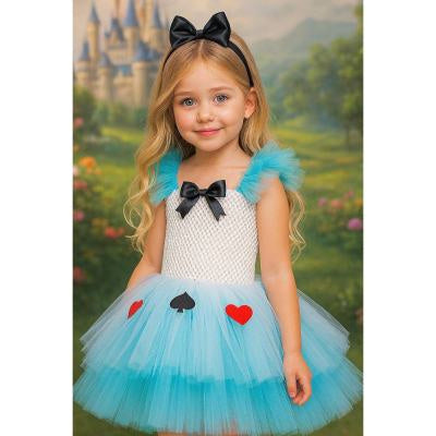 Girls Princess Cartoon Peach Heart Halloween Performance Dress Dujana147