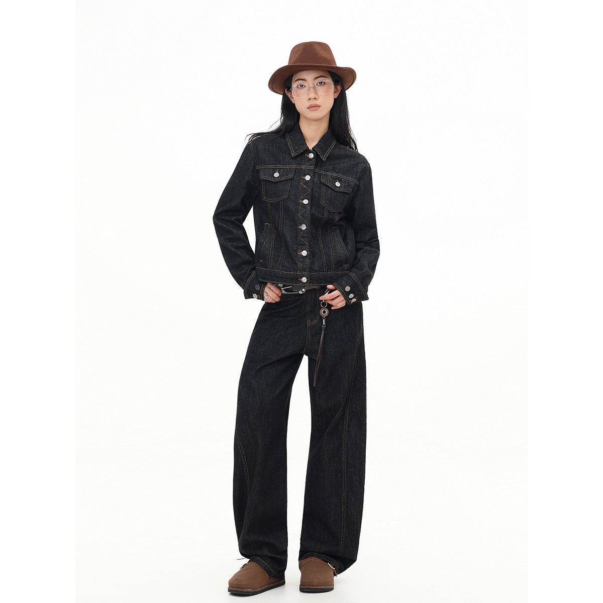 Retro Black Denim Clothes Jacket