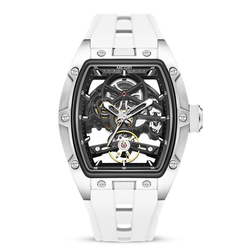 Men's Stainless Steel Shell Automatic Hollow Mechanical Watch Dujana147