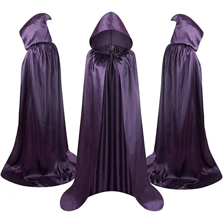 Halloween Cloak Costumes Wizard Cloak For Children Hooded Capes Mantle Black Party Decoration Dujana147