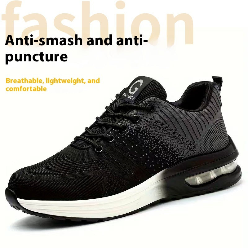 Anti-smashing And Anti-penetration Lightweight Fashion Sports Mesh Safety Shoes