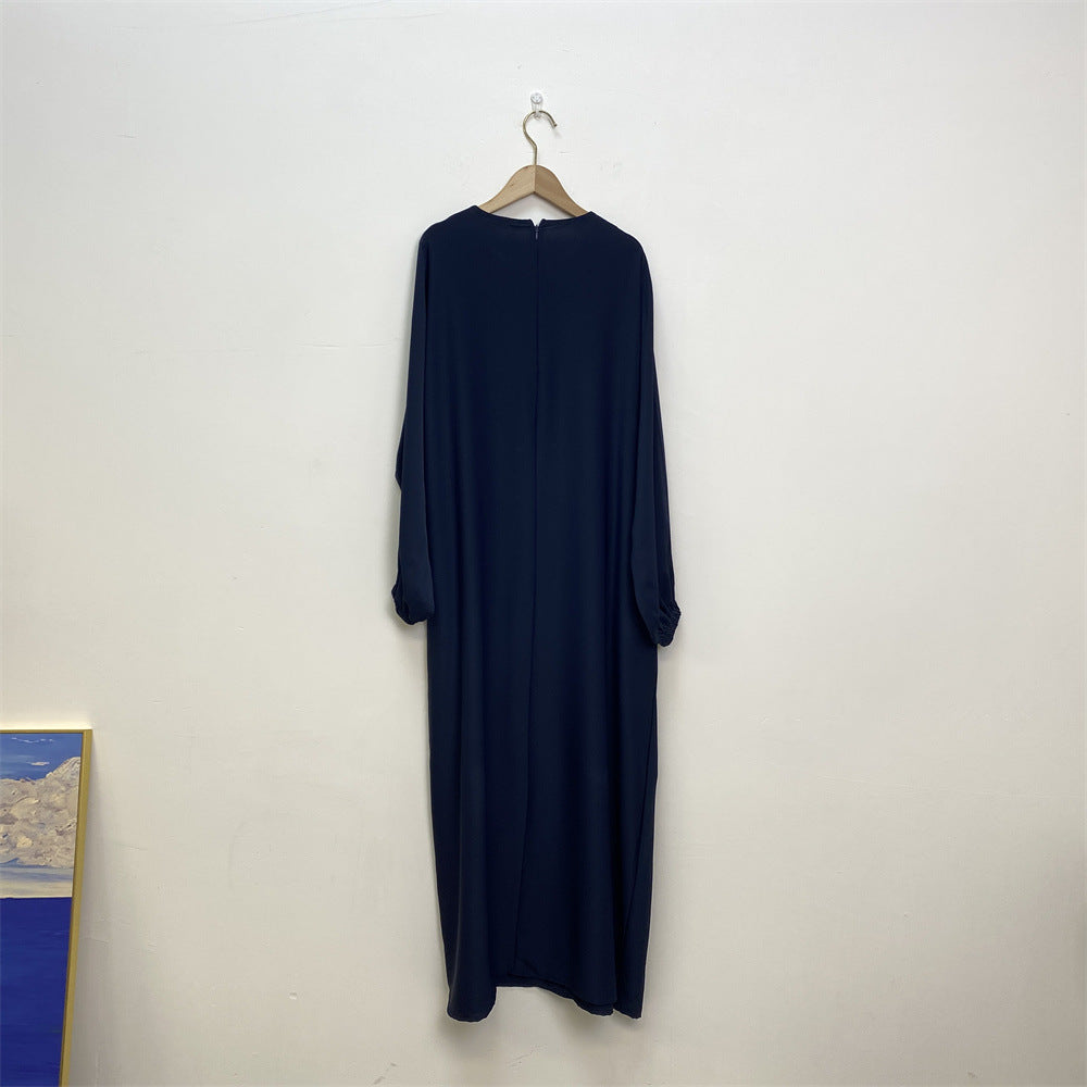 Fashion Nursing Clothes Muslim Long Sleeve Slim Fit Dress