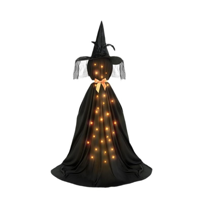 LED Luminous Black Ghost With Bowknot Decoration Dujana147