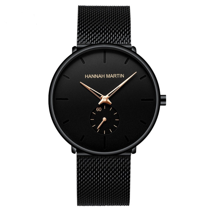 Men's Amazon hot sale authorized cross-country waterproof watch Stainless steel steel mesh with small dial quartz watch Dujana147