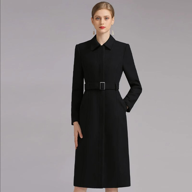 Wool Mid-length Hotel Front Stage Work Wear Clothes Coat