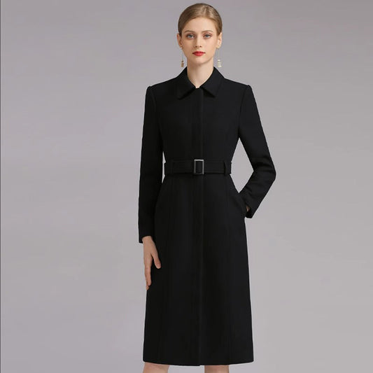 Wool Mid-length Hotel Front Stage Work Wear Clothes Coat