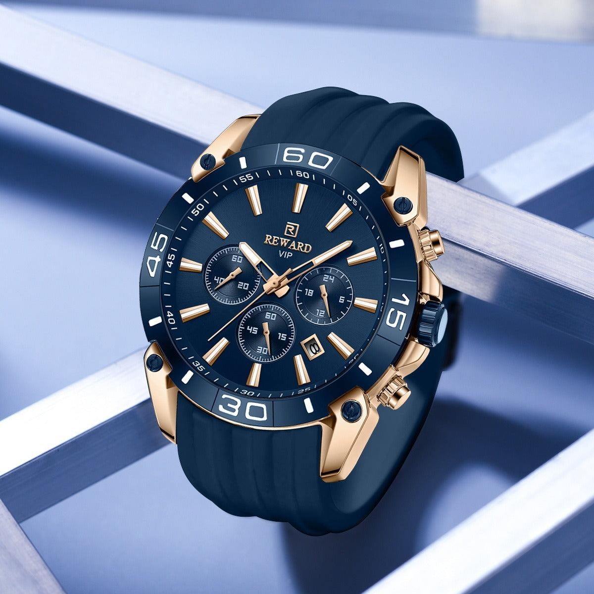 New Men's Quartz Multifunction Three Eyes And Six Needles Chronographe Dujana147