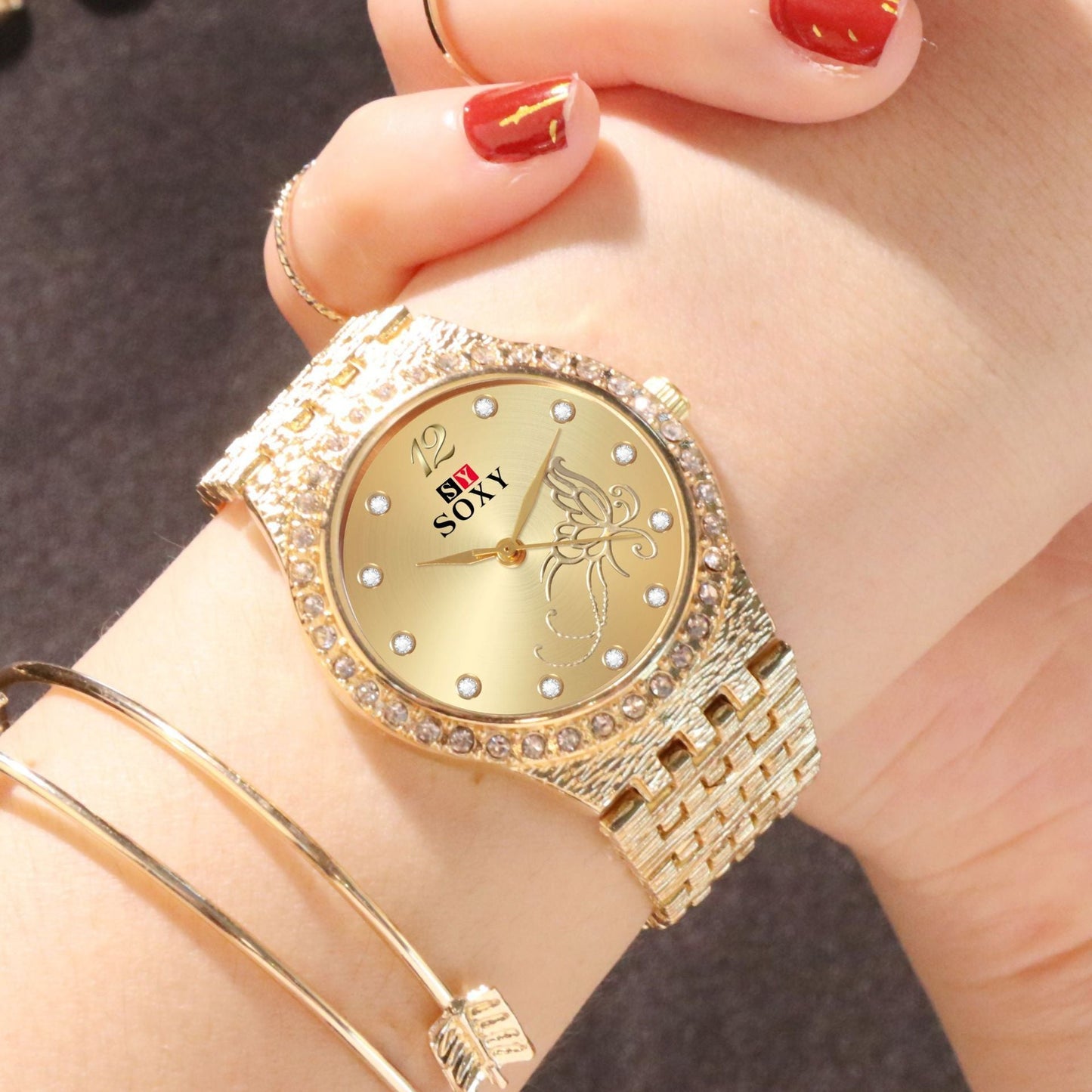 Flower Butterfly Exquisite  Casual Ladies Watch Female Clock Dujana147
