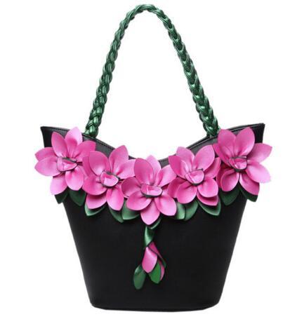 BIRDS women tote designer bag leather handbag flower composite bags women's pouch vintage bolsas brands purse Dujana147