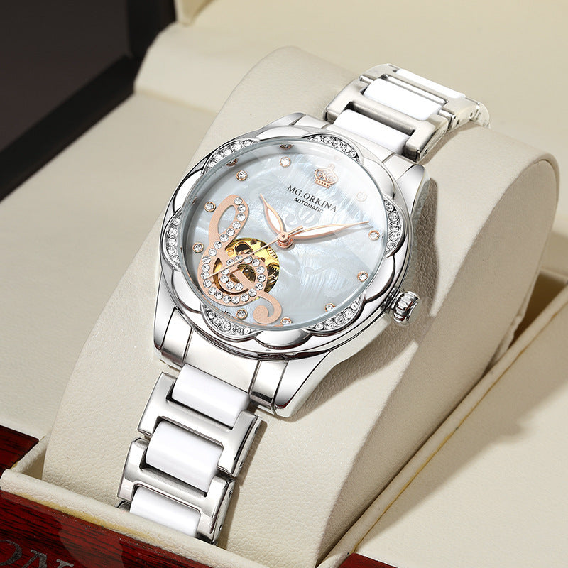 New Designer Mechanical Watches Women Luxury Top Brand Ceramic Dujana147