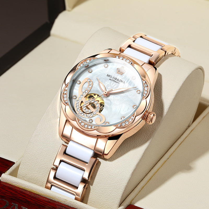 New Designer Mechanical Watches Women Luxury Top Brand Ceramic Dujana147