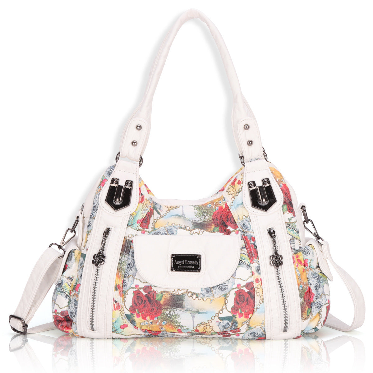 Women's Bags Printing Ladies Handbags Soft Leather Shoulder Messenger Bag Dujana147