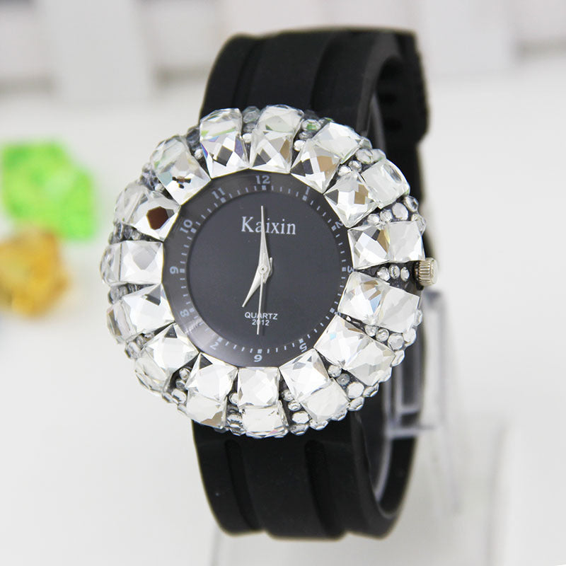 Trendy Gypsophila Big Dial Full Diamond Watch Dujana147