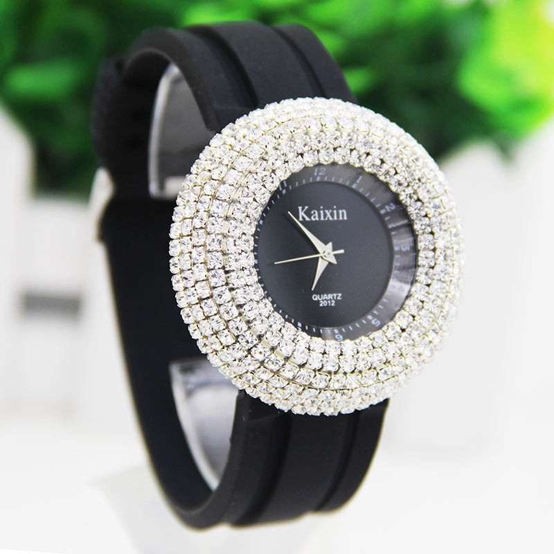 Trendy Gypsophila Big Dial Full Diamond Watch Dujana147