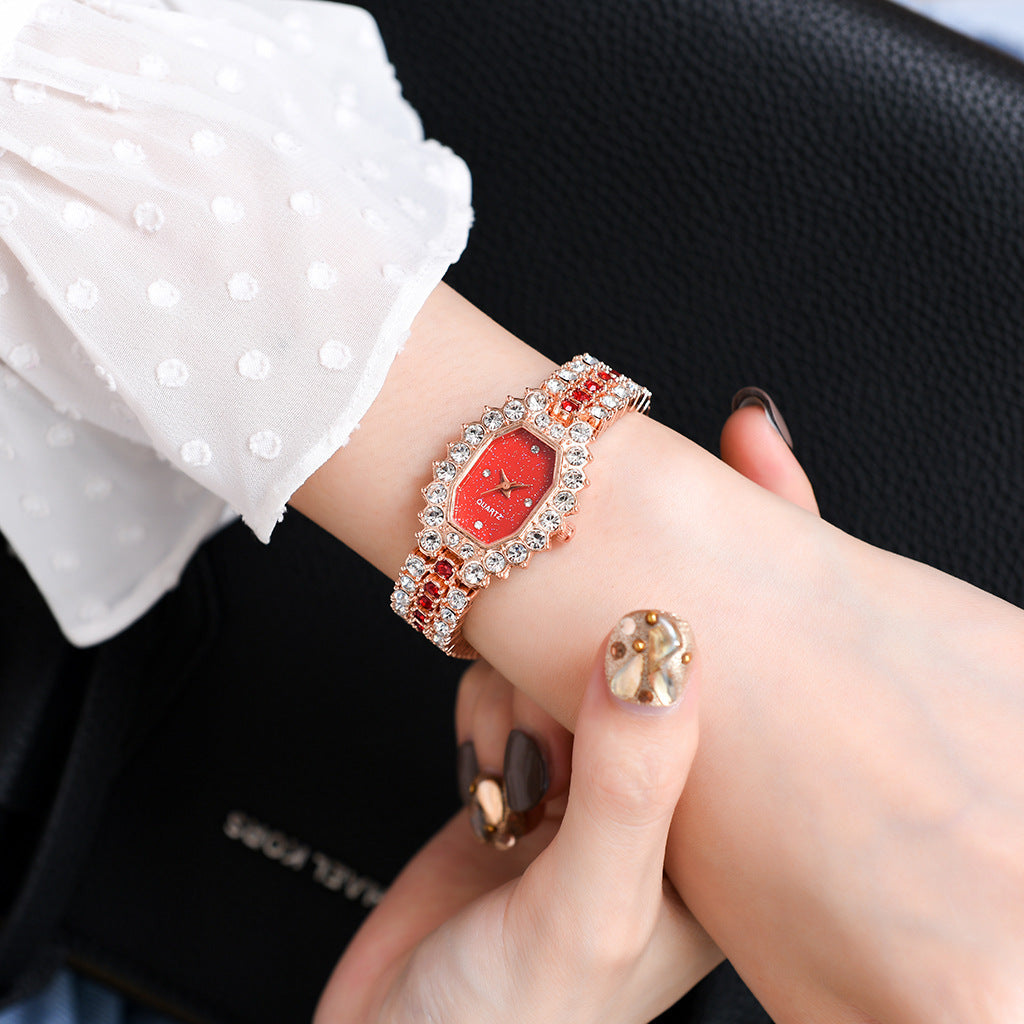 New Ladies Watch Diamond Starry Emerald Fashion Dujana147