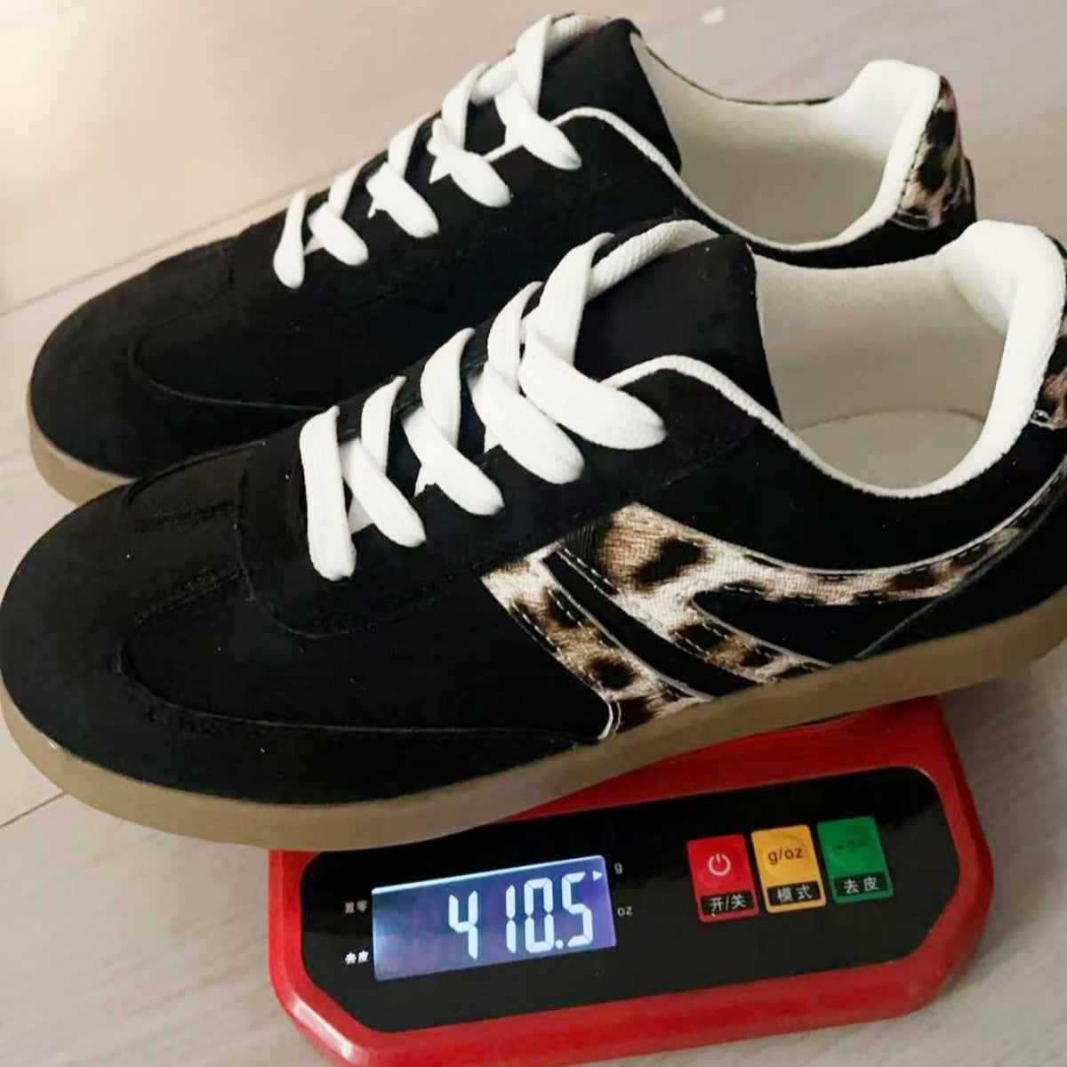 Women's Large Size Vintage Leopard Print Board Shoes