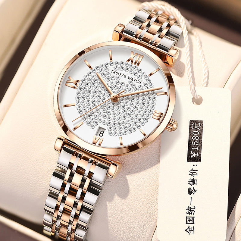 Starry Women's Diamond Waterproof Quartz Watch Dujana147
