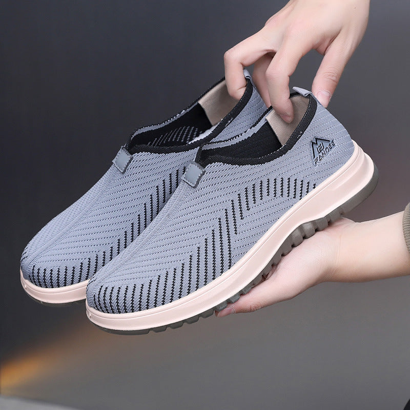 Breathable Soft Bottom Lightweight And Wear-resistant Leisure Sports All-match Slip-on Men's Thin Shoes