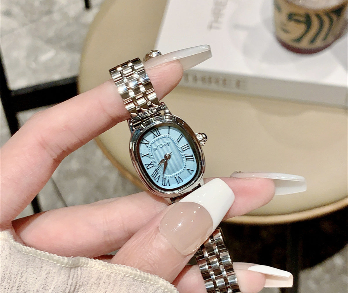 Niche Roman Scale Steel Watch Female Dujana147