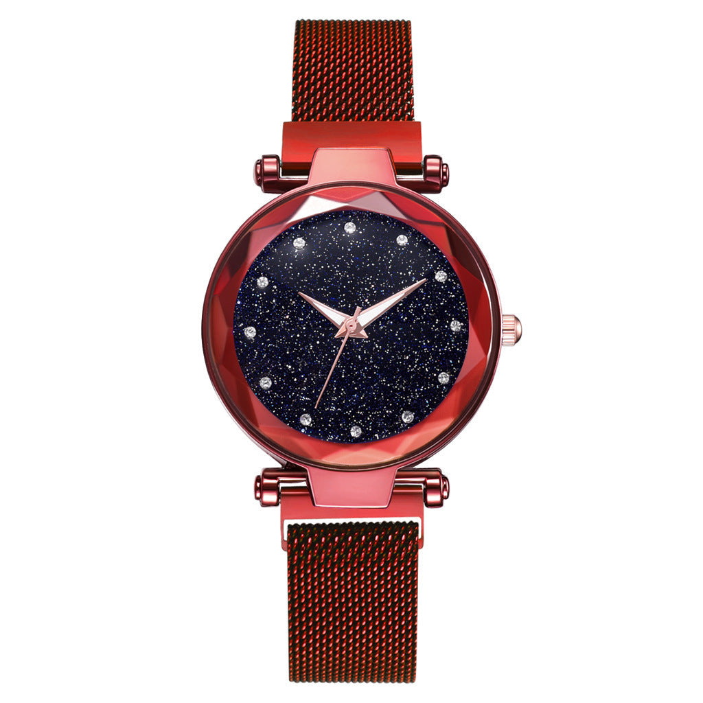 Luxury Women Watches Bracelet Set Fashion Elegant Magnet Buckle Ladies Starry Sky Watch Set Relogio Dujana147