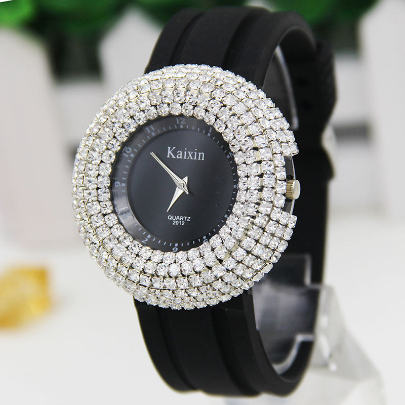 Trendy Gypsophila Big Dial Full Diamond Watch Dujana147