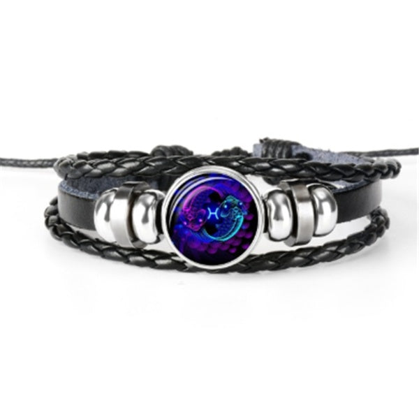 Zodiac Constellation Bracelet Braided Design Bracelet For Men Women Kids Dujana147