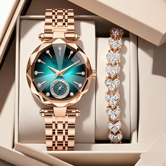 Women's Casual Simple Quartz Watch With Diamond Dujana147