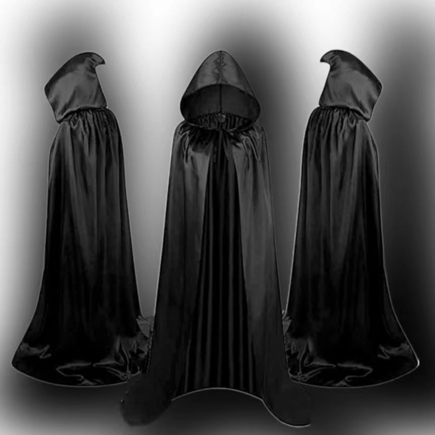 Halloween Cloak Costumes Wizard Cloak For Children Hooded Capes Mantle Black Party Decoration Dujana147