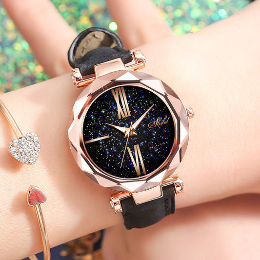 Simple Casual Starry Sky Face Ladies Watch Dujana147