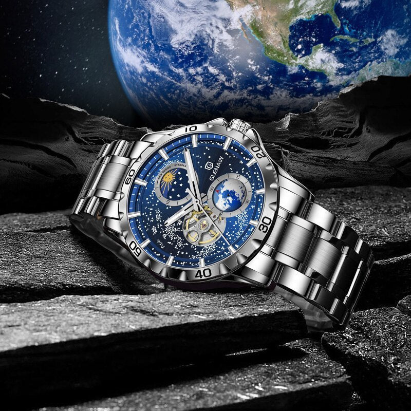 Men's Simple Stainless Steel Quartz Watch Dujana147