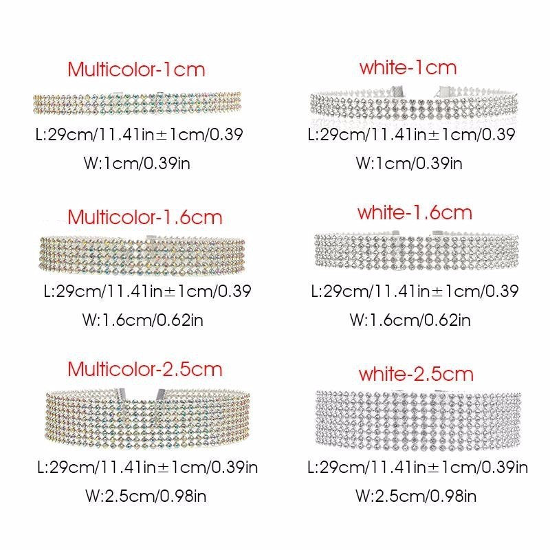 Fashion Women Full Crystal Rhinestone Choker Necklace Wedding Jewelry Chokers Necklaces For Women Dujana147