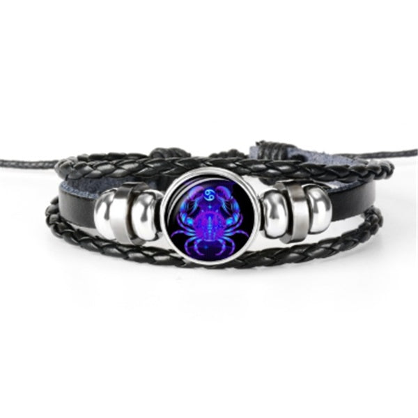 Zodiac Constellation Bracelet Braided Design Bracelet For Men Women Kids Dujana147