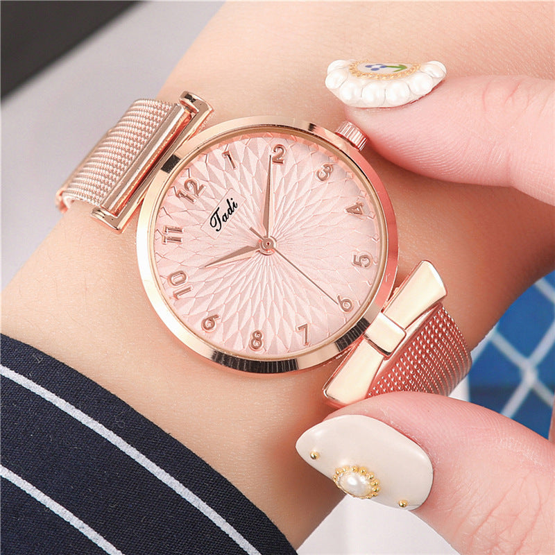 Personality Bowknot Fashion Digital Sunflower Watch Women Dujana147