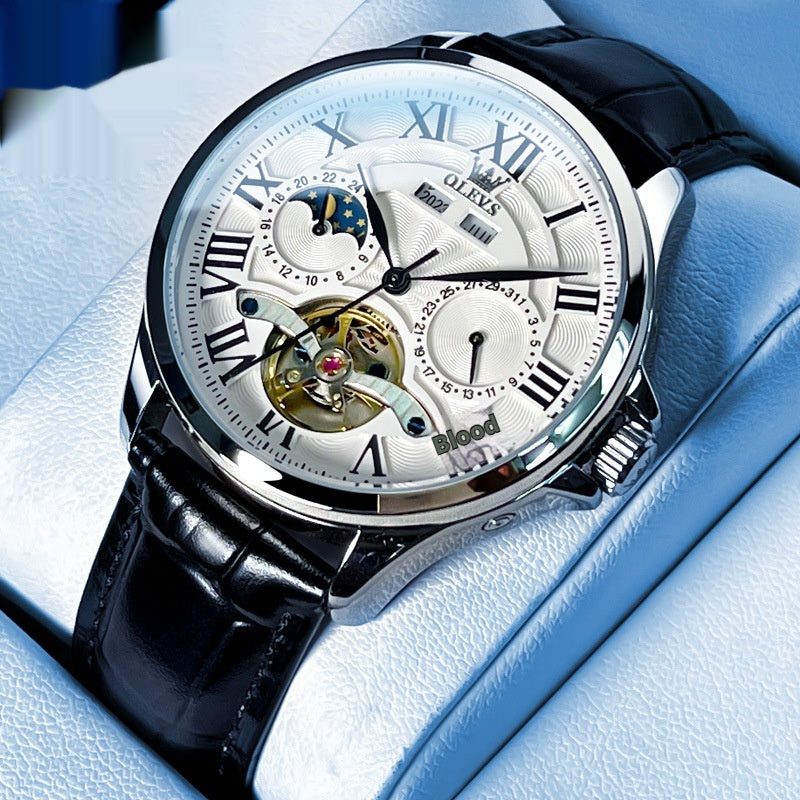 Automatic Mechanical Watch Business Simplicity Double Calendar Men's Watch Men's Watch Dujana147