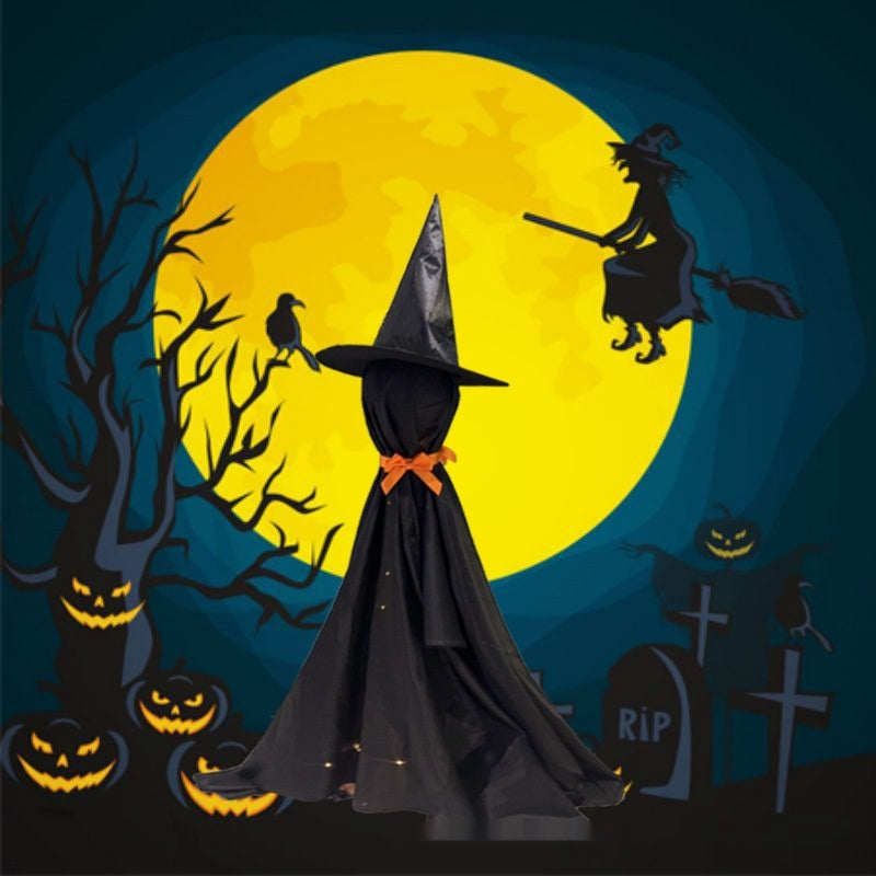 LED Luminous Black Ghost With Bowknot Decoration Dujana147