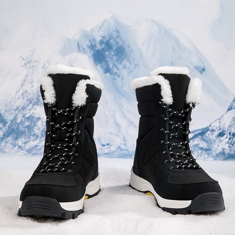 Cotton-padded Shoes Waterproof Non-slip Outdoor Mid-calf Cold-proof Snow Boots