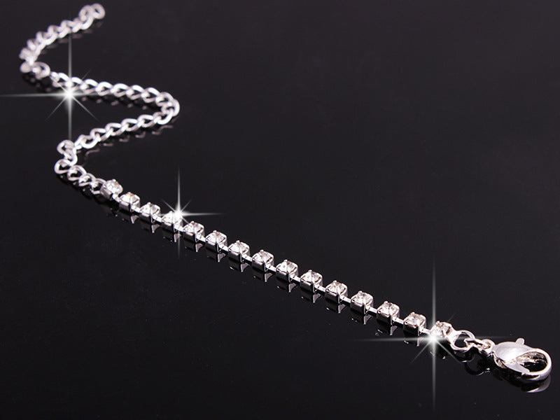 4 Pieces Rhinestones Necklace Set With Earrings Ring And Bracelet Fashion Jewelry For Women Dujana147