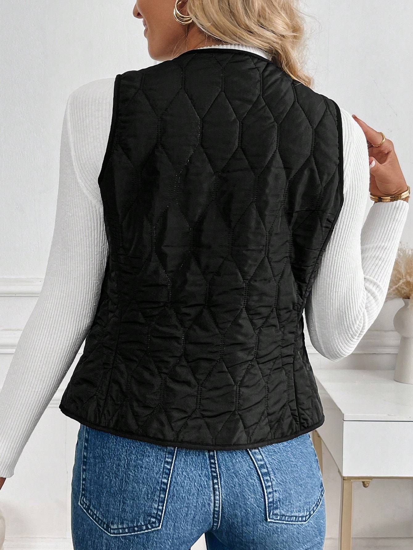 Plush Lining Padded Vest Winter Clothes Acket
