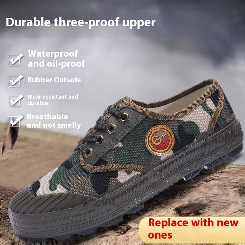 Yellow Glue Outdoor Mountaineering Three-proof Camouflage Shoes