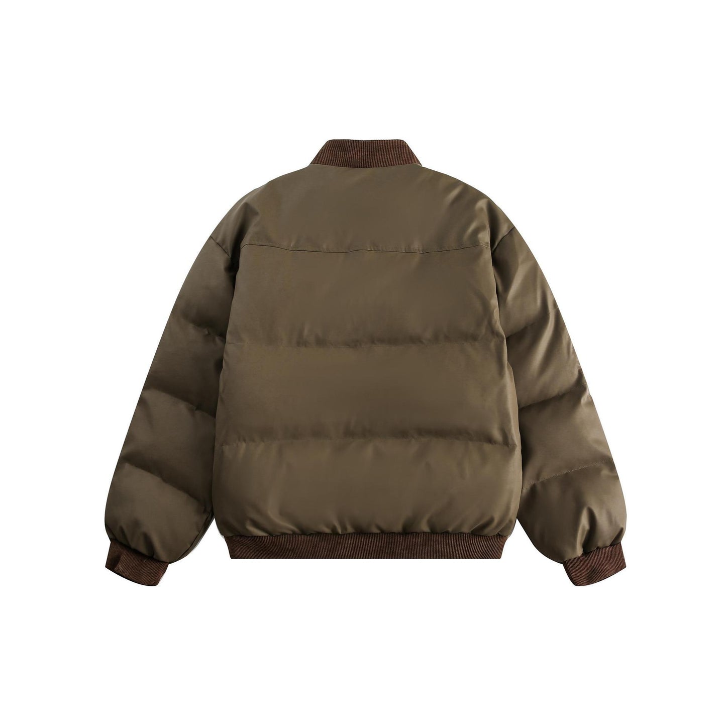 Stitching Pu Shuai Fake Two-piece Cotton-padded Clothes For Men And Women