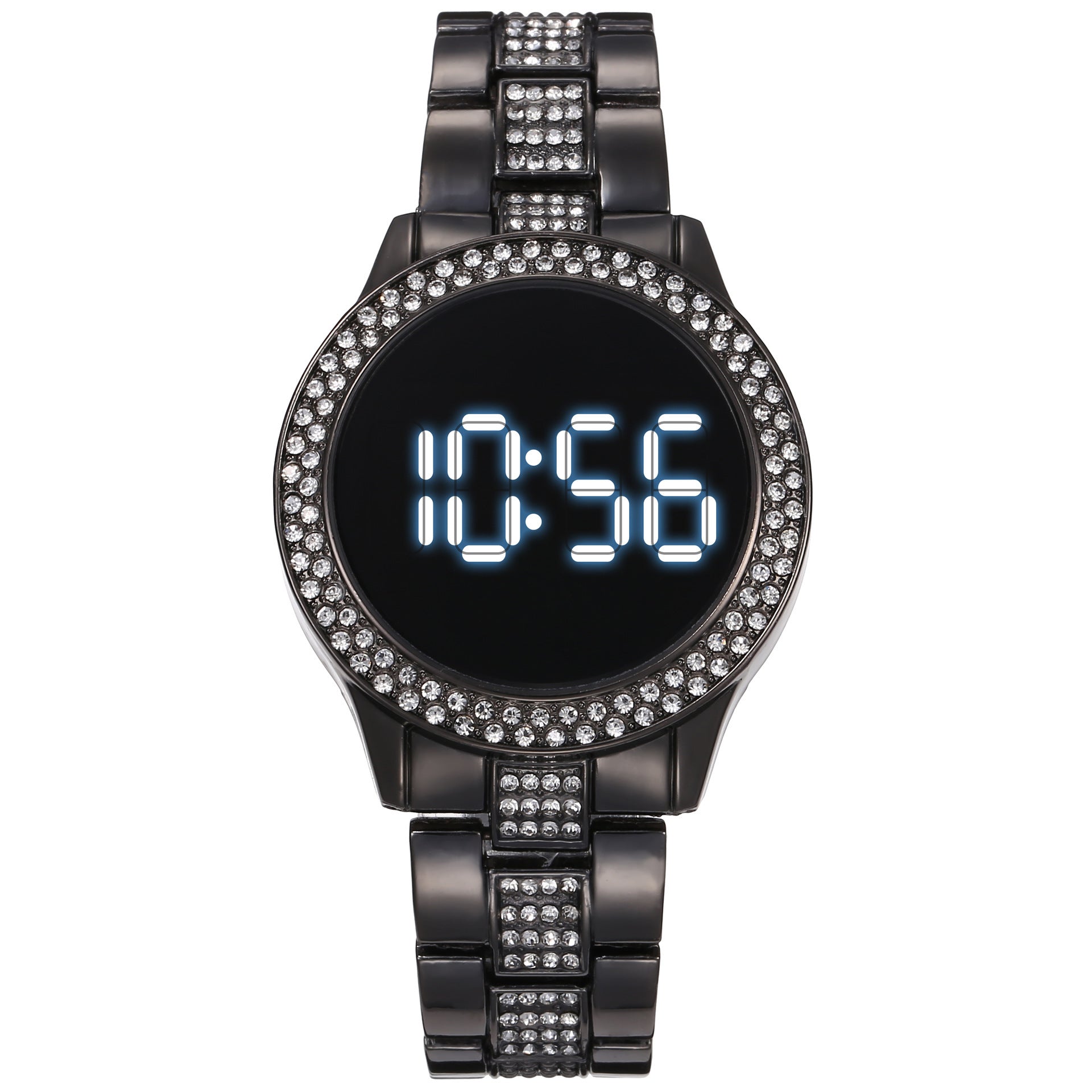 Double Row Drill Male And Female Waterproof LED Electronic Watch Dujana147