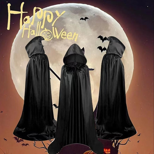 Halloween Cloak Costumes Wizard Cloak For Children Hooded Capes Mantle Black Party Decoration Dujana147