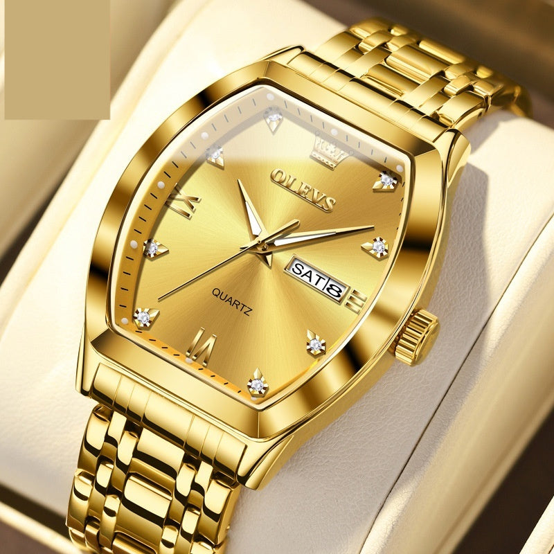 Quartz Barrel-shaped Business Authentic Men's Watch Dujana147