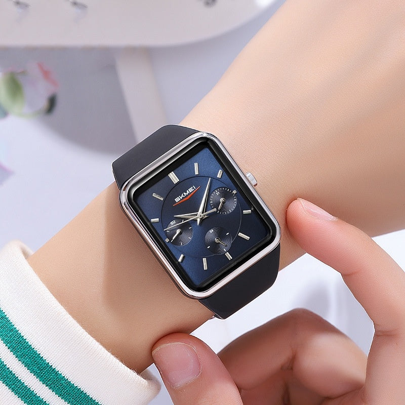 Multi Functional Square Silicone Waterproof Watch For Girls Dujana147