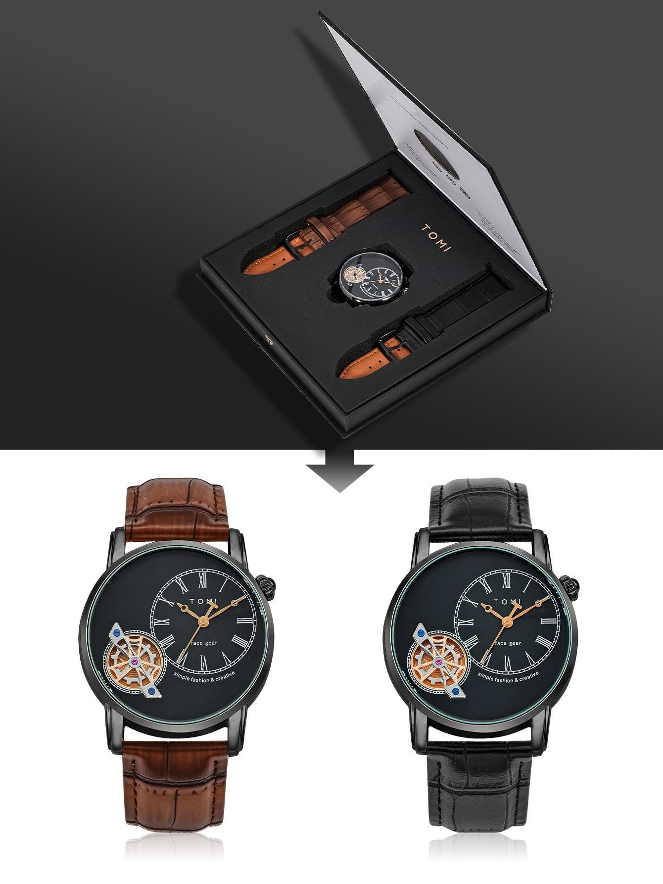 Quartz European Style Hollow-out Gift Box Waterproof Watch Dujana147