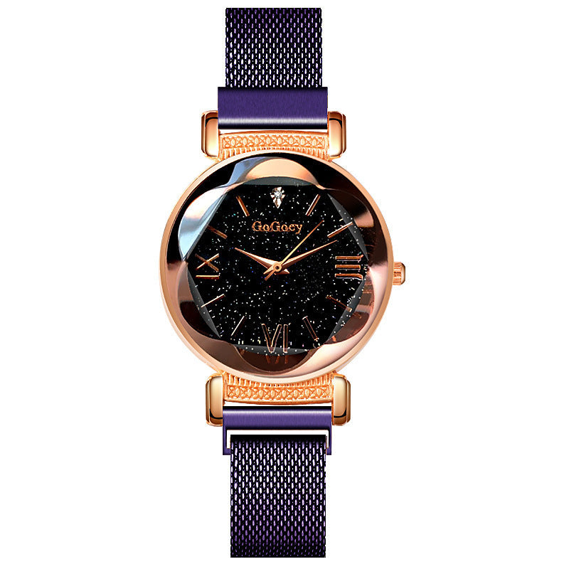 Point Diamond Simple Fashion Ladies Mesh Strap Quartz Watch Dujana147