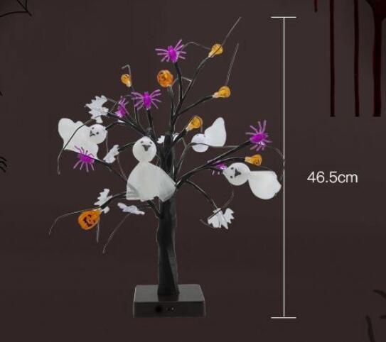 LED Halloween Pumpkin Spider Birch Tree Light Dujana147