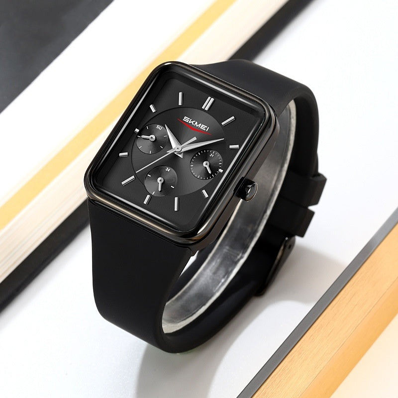 Multi Functional Square Silicone Waterproof Watch For Girls Dujana147