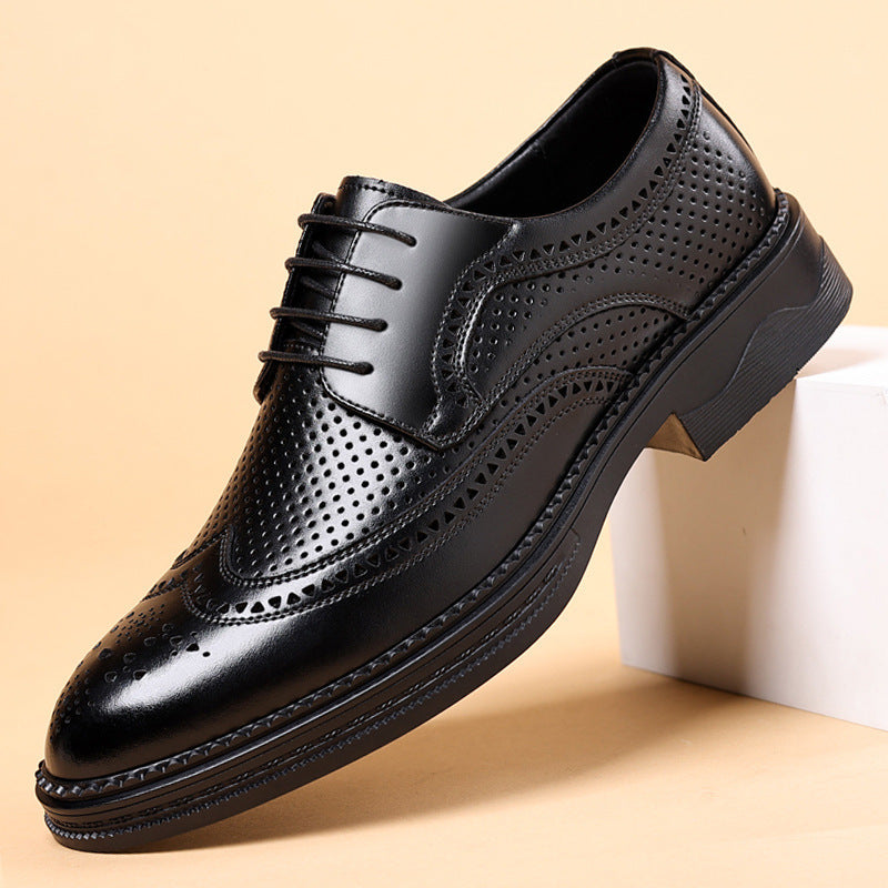 Hollow Leather Shoes Men's Business Formal Wear Casual Dujana147