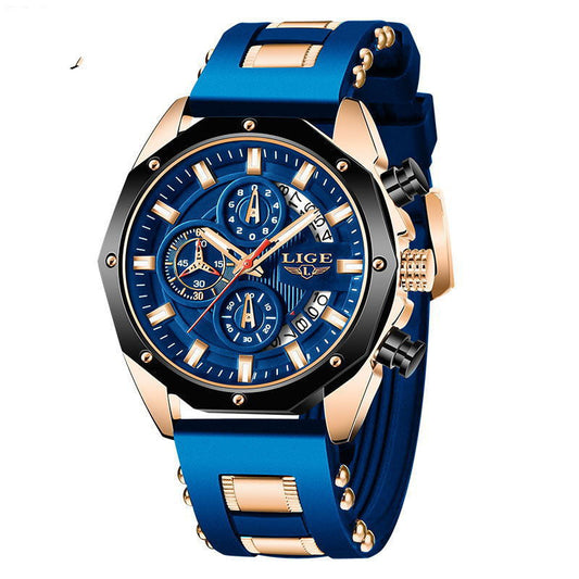 Fashion Mens Watches Top Brand Luxury Silicone Sport Watch Men Quartz Date Clock Waterproof Wristwatch Chronograph Dujana147